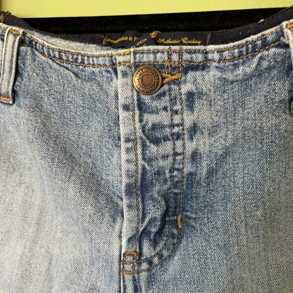 VINTAGE Abercrombie & Fitch Button Fly Jean Shorts Low Rise Size 4 6 - Picture 2 of 7